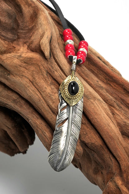 Japan Takahashi Goro John Mayer  Right Feather Necklace