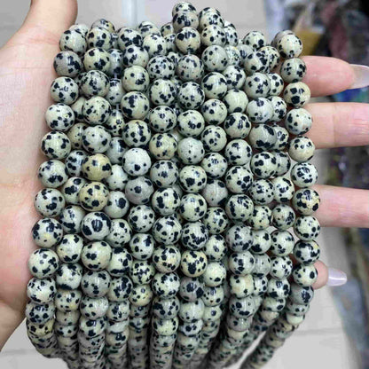 Round Smooth Beads Crystal/Quartz/Jasper/Agate 4mm 6mm 8mm 10mm