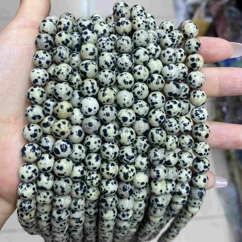 Dalmation Jasper Round Smooth Beads 4mm 6mm 8mm 10mm