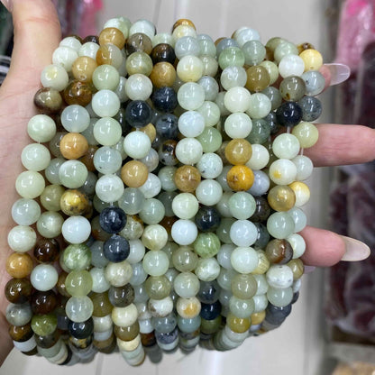 Round Smooth Beads Crystal/Quartz/Jasper/Agate 4mm 6mm 8mm 10mm