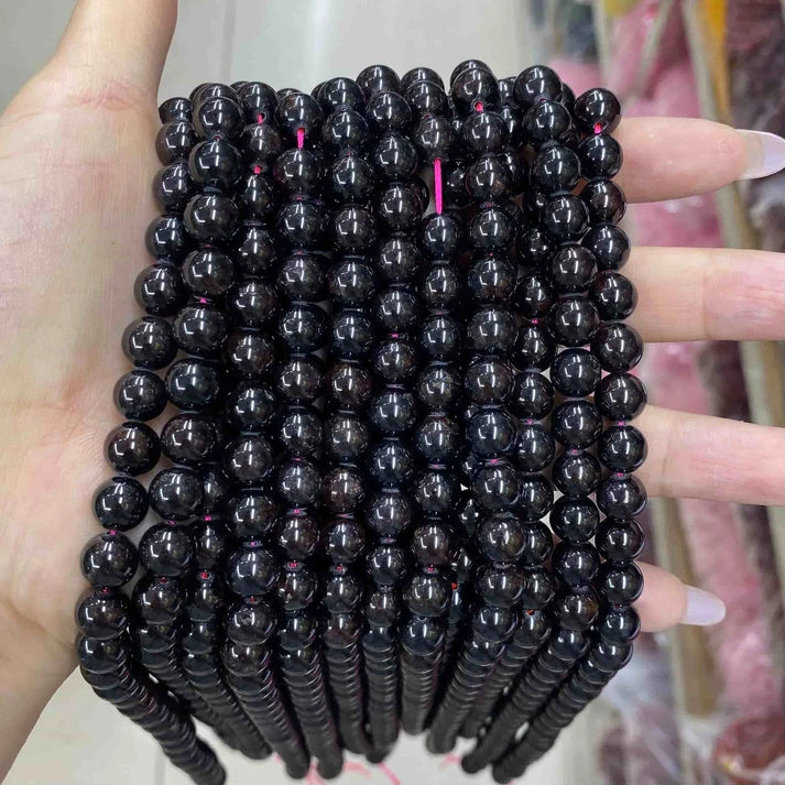 Round Garnet Beads