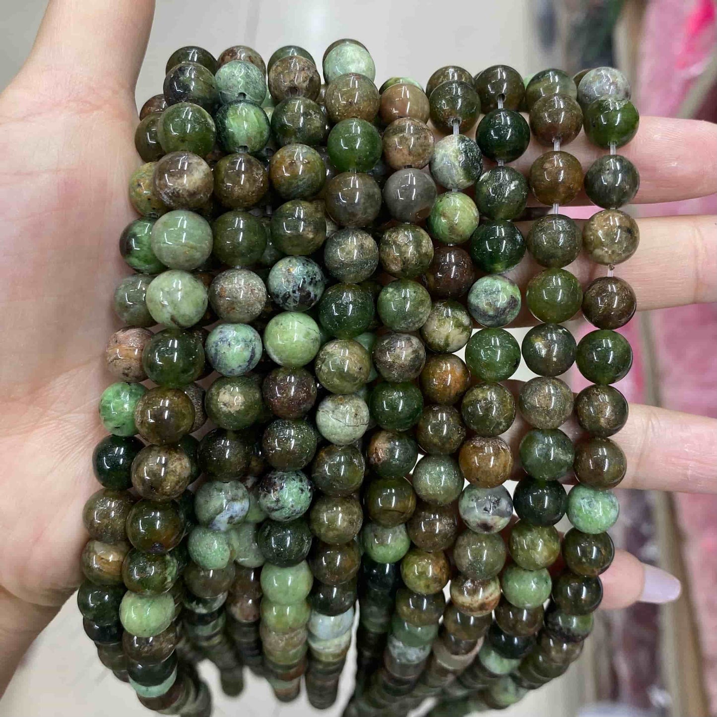 Round Smooth Beads Crystal/Quartz/Jasper/Agate 4mm 6mm 8mm 10mm