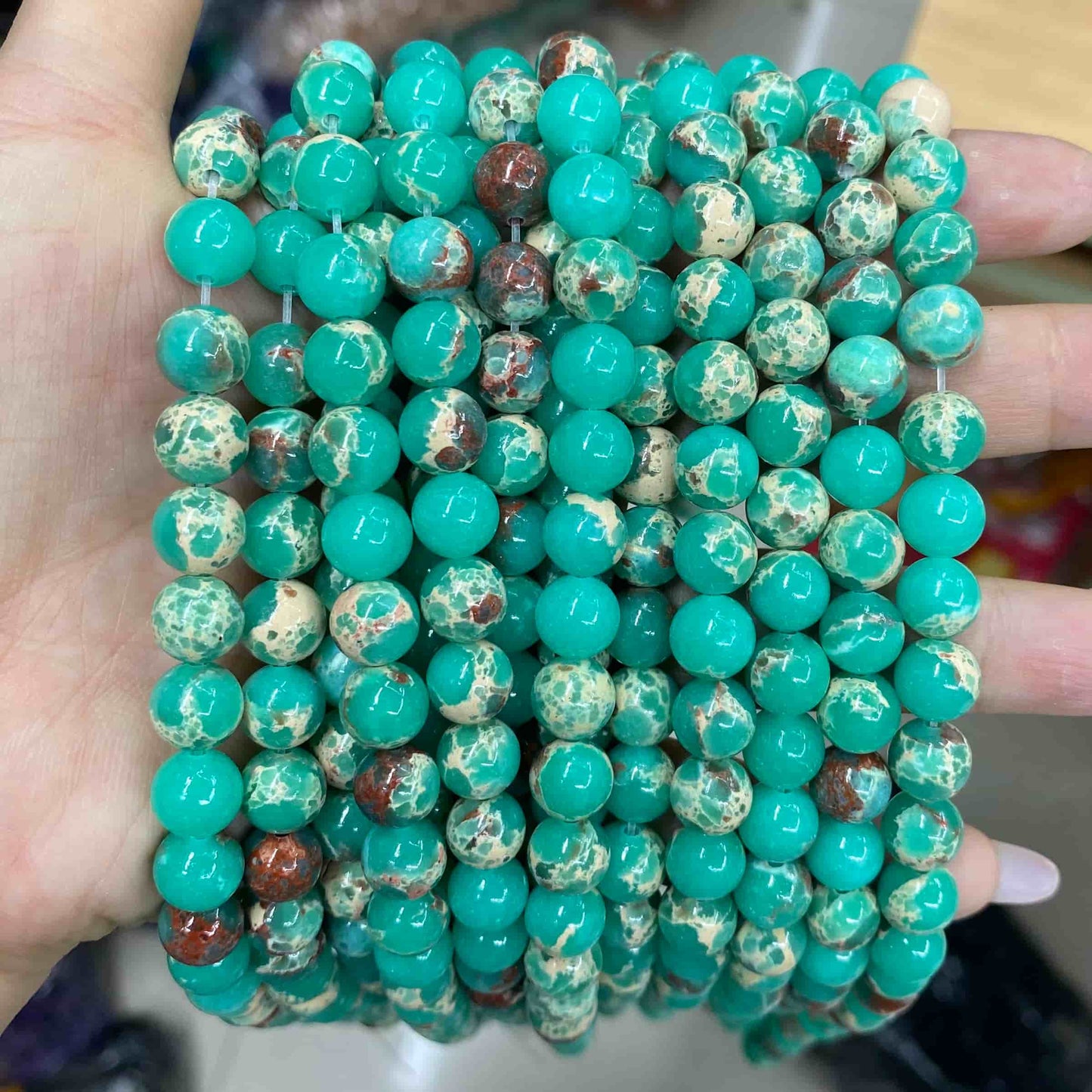 Round Smooth Beads Crystal/Quartz/Jasper/Agate 4mm 6mm 8mm 10mm