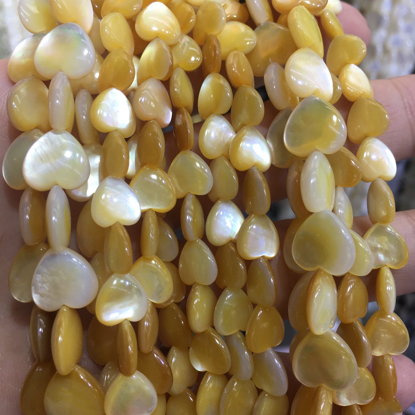 Heart Shape Mother of Pearl MOP Beads
