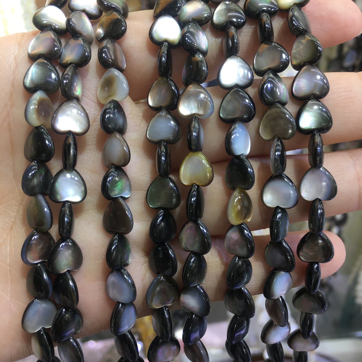 Heart Shape Mother of Pearl MOP Beads