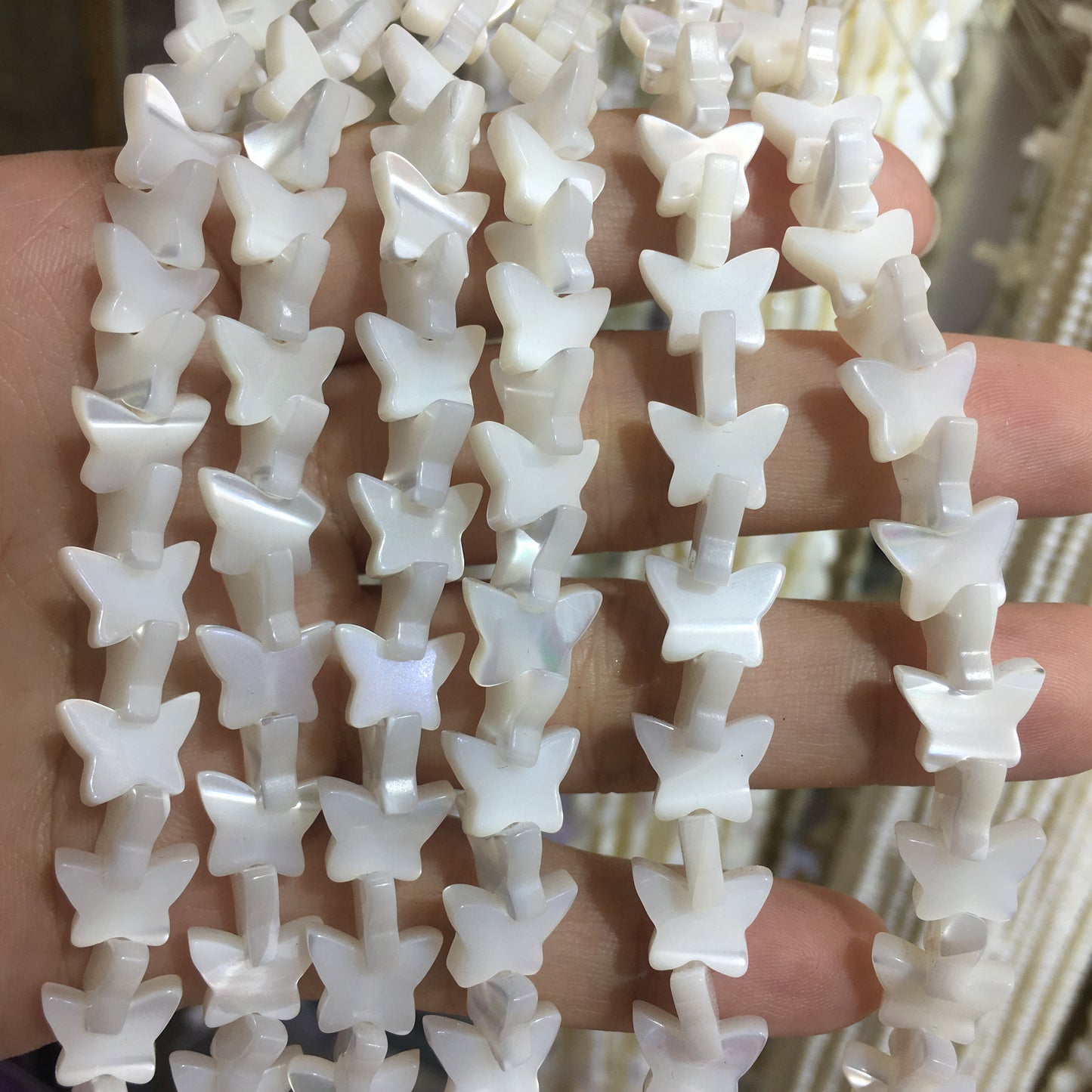 8X10MM Butterfly Shape Mother of Pearl MOP Beads