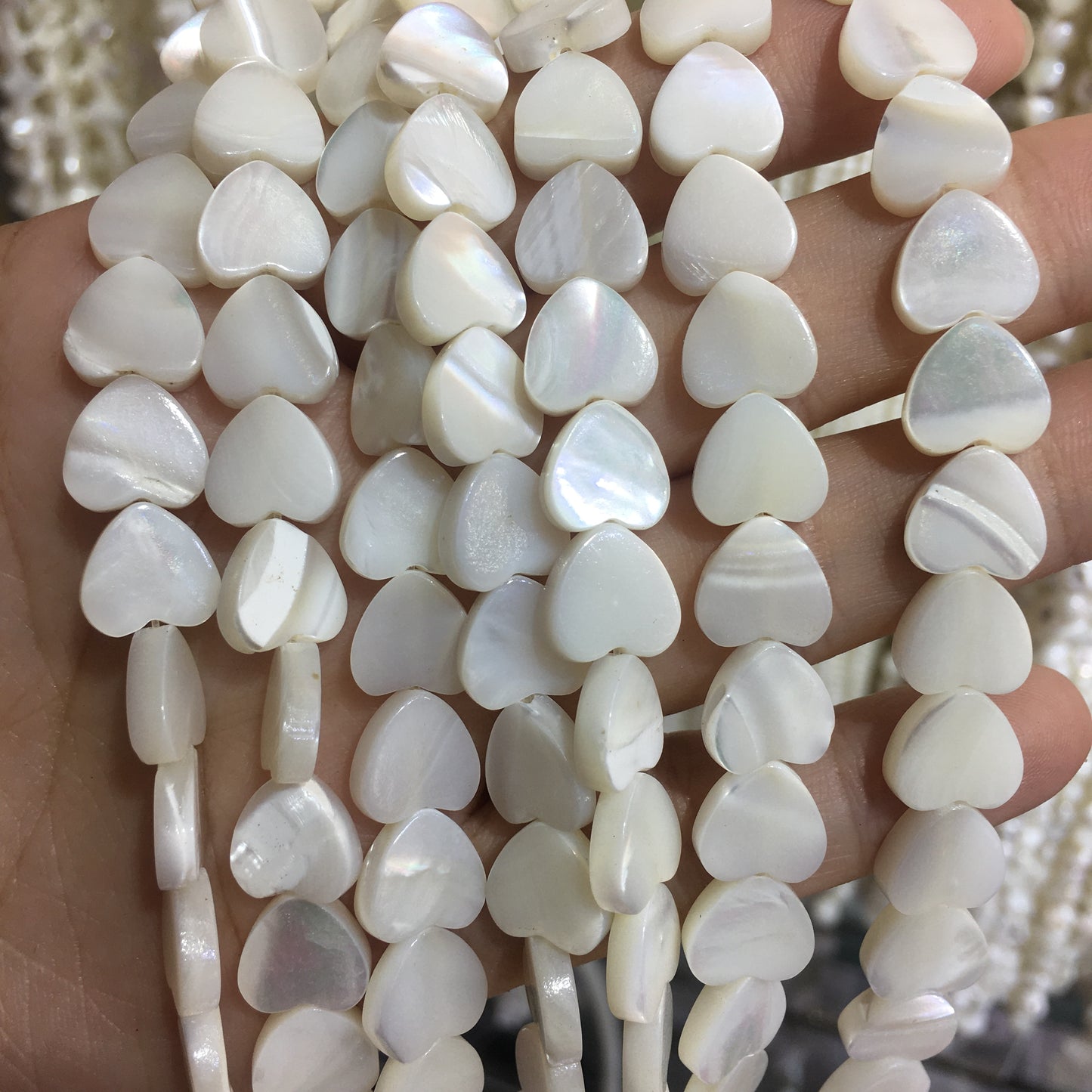 Heart Shape Mother of Pearl MOP Beads