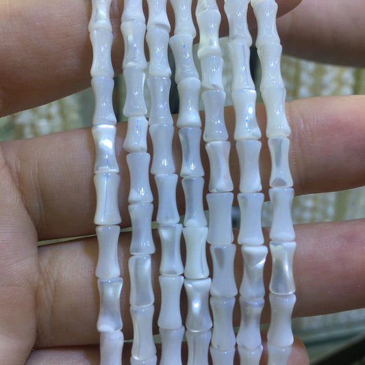 4x8mm Bamboo Shape Mother of Pearl MOP Beads