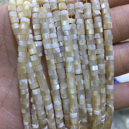 2x4mm Heishi Mother of Pearl MOP Beads