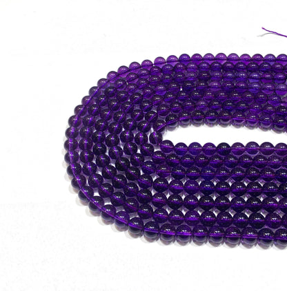 Round Piezoelectric Amethyst Beads