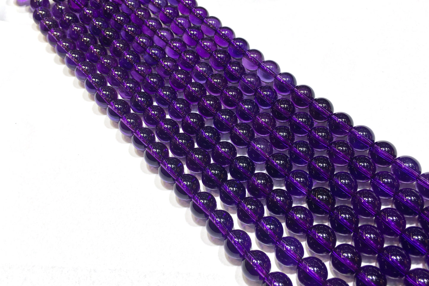 Round Piezoelectric Amethyst Beads