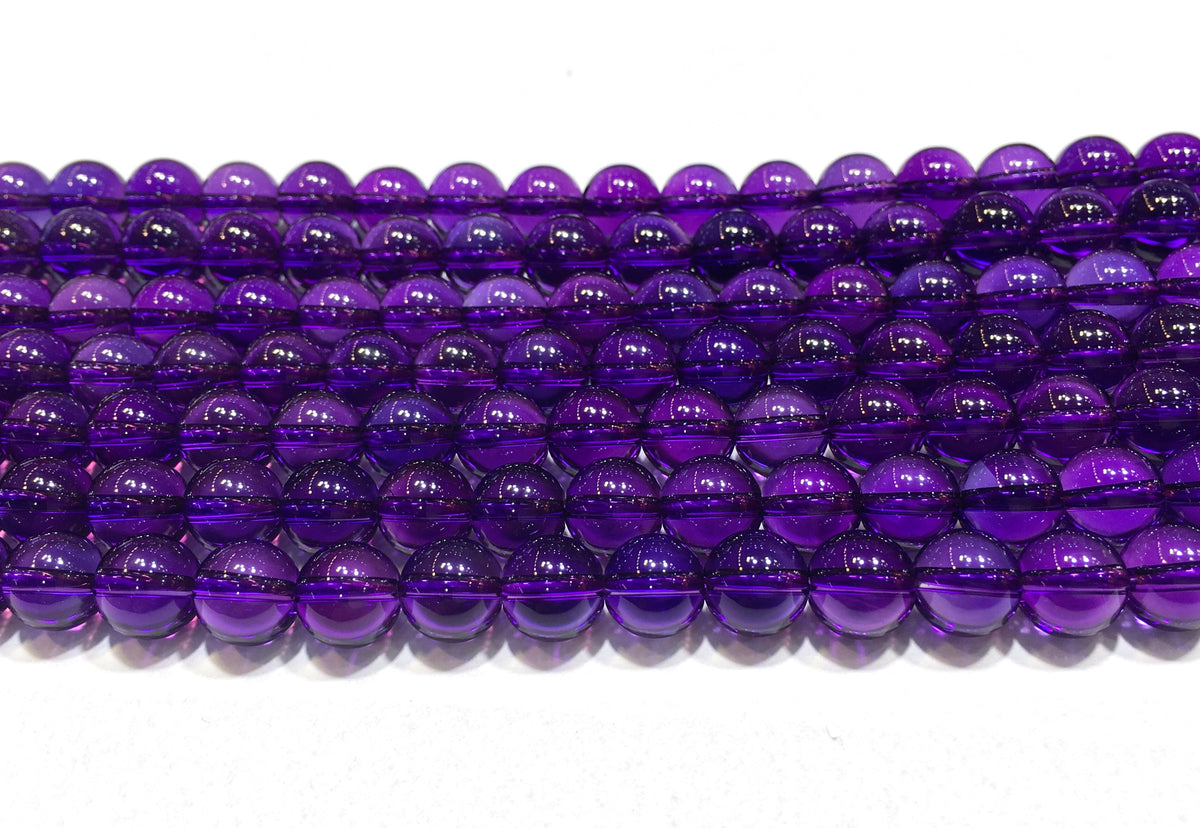 Round Piezoelectric Amethyst Beads
