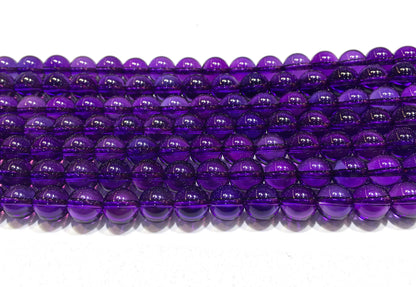 Round Piezoelectric Amethyst Beads