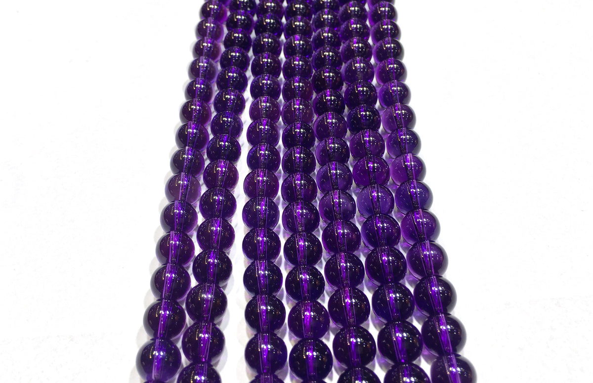 Round Piezoelectric Amethyst Beads