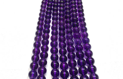 Round Piezoelectric Amethyst Beads