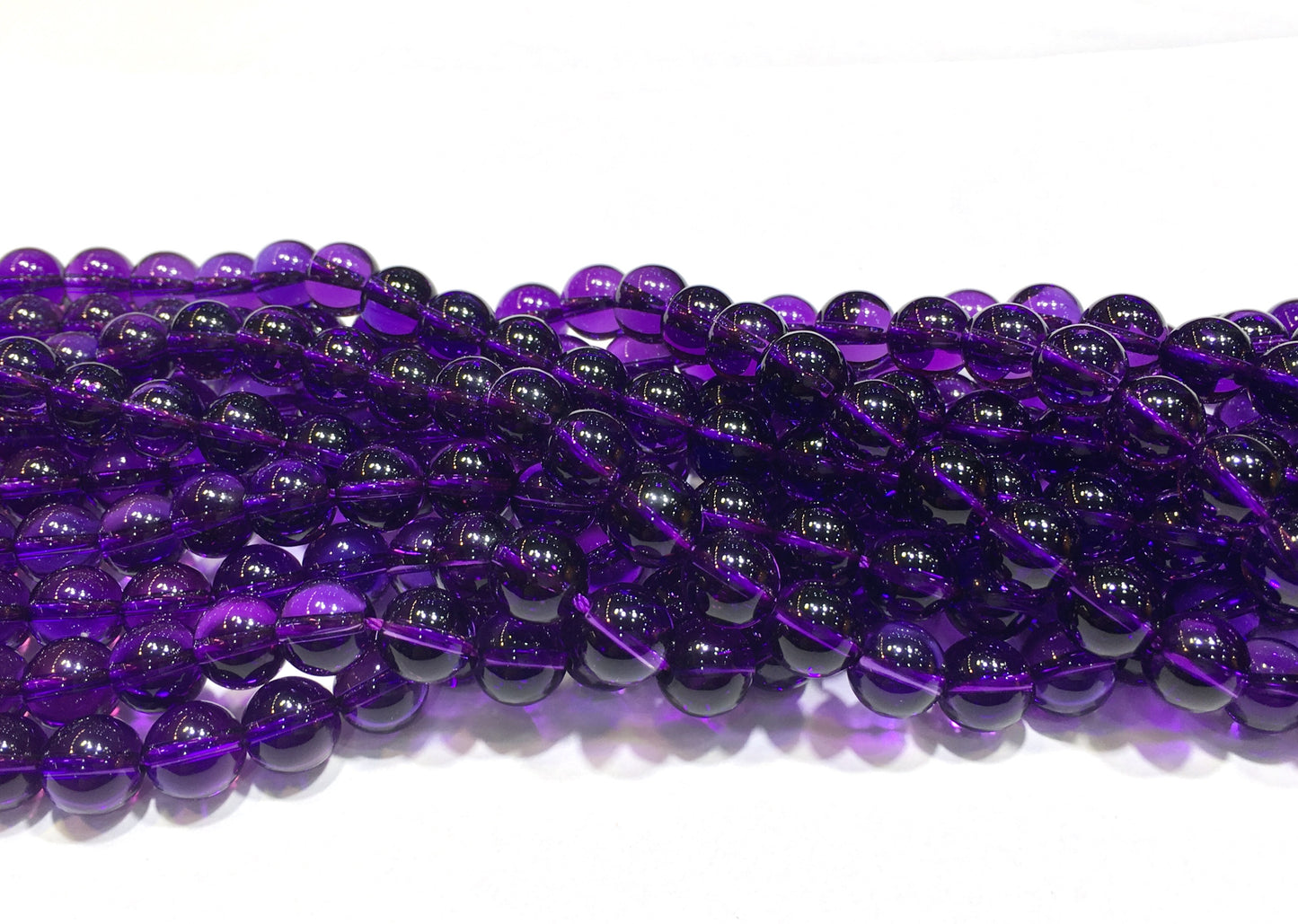 Round Piezoelectric Amethyst Beads