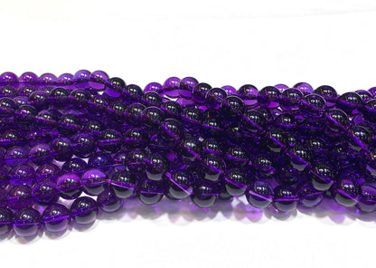 Round Piezoelectric Amethyst Beads