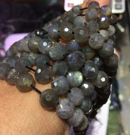 Labradorite Faceted Round Beads