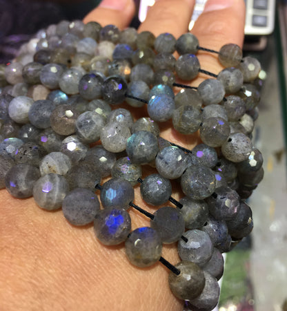 Labradorite Faceted Round Beads
