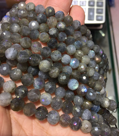 Labradorite Faceted Round Beads