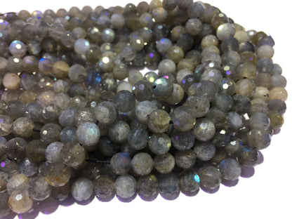 Labradorite Faceted Round Beads
