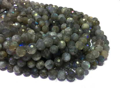 Labradorite Faceted Round Beads