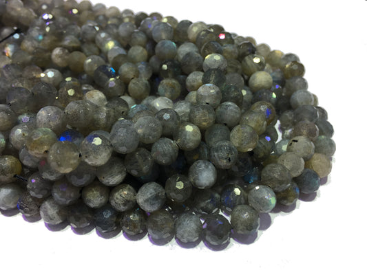 Labradorite Faceted Round Beads