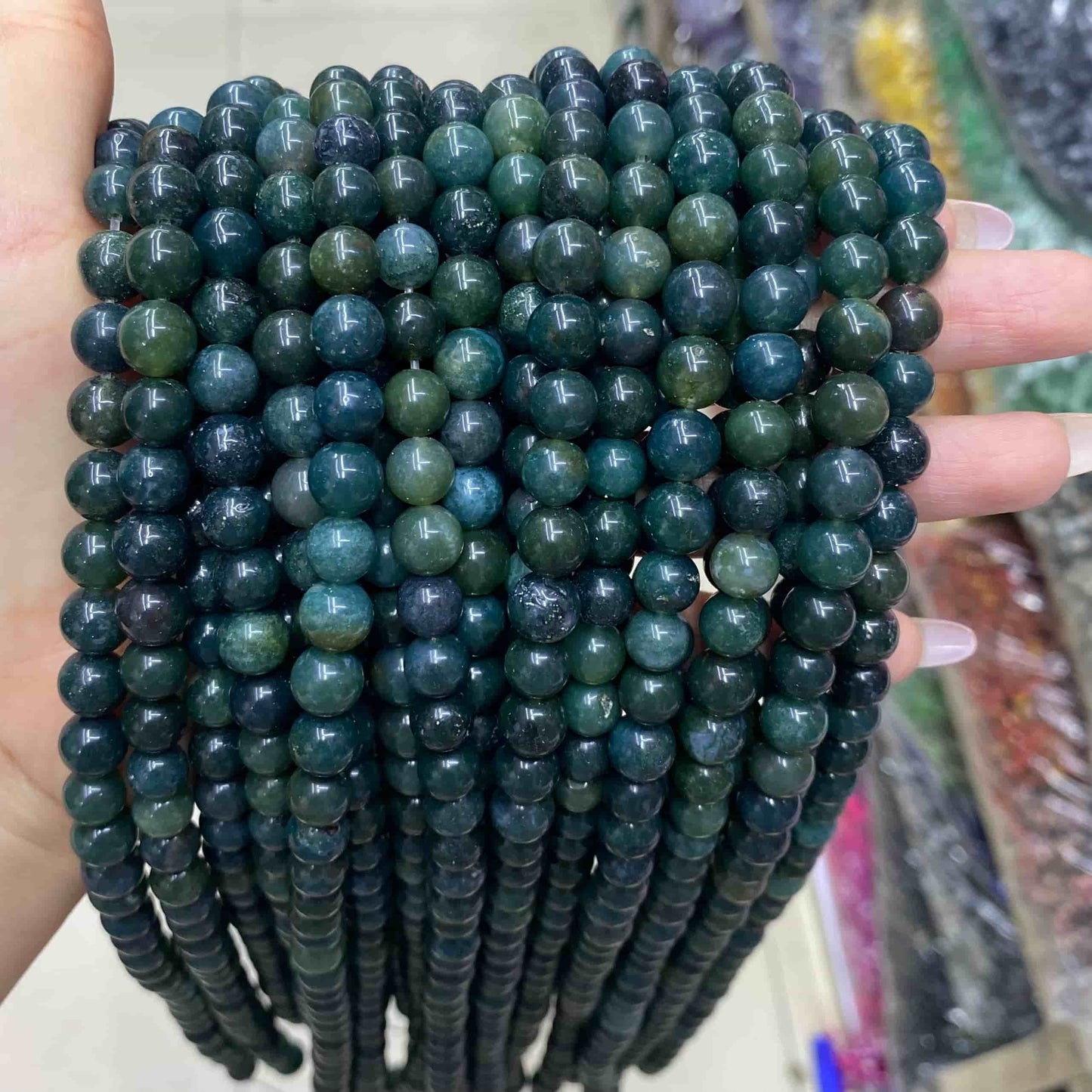 Round Smooth Beads Crystal/Quartz/Jasper/Agate 4mm 6mm 8mm 10mm