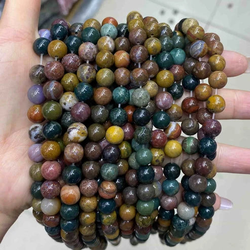 Ocean Jasper Round Smooth Beads 4mm 6mm 8mm 10mm
