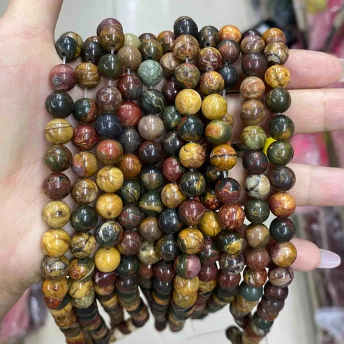 Picasso Jasper Round Smooth Beads 4mm 6mm 8mm 10mm
