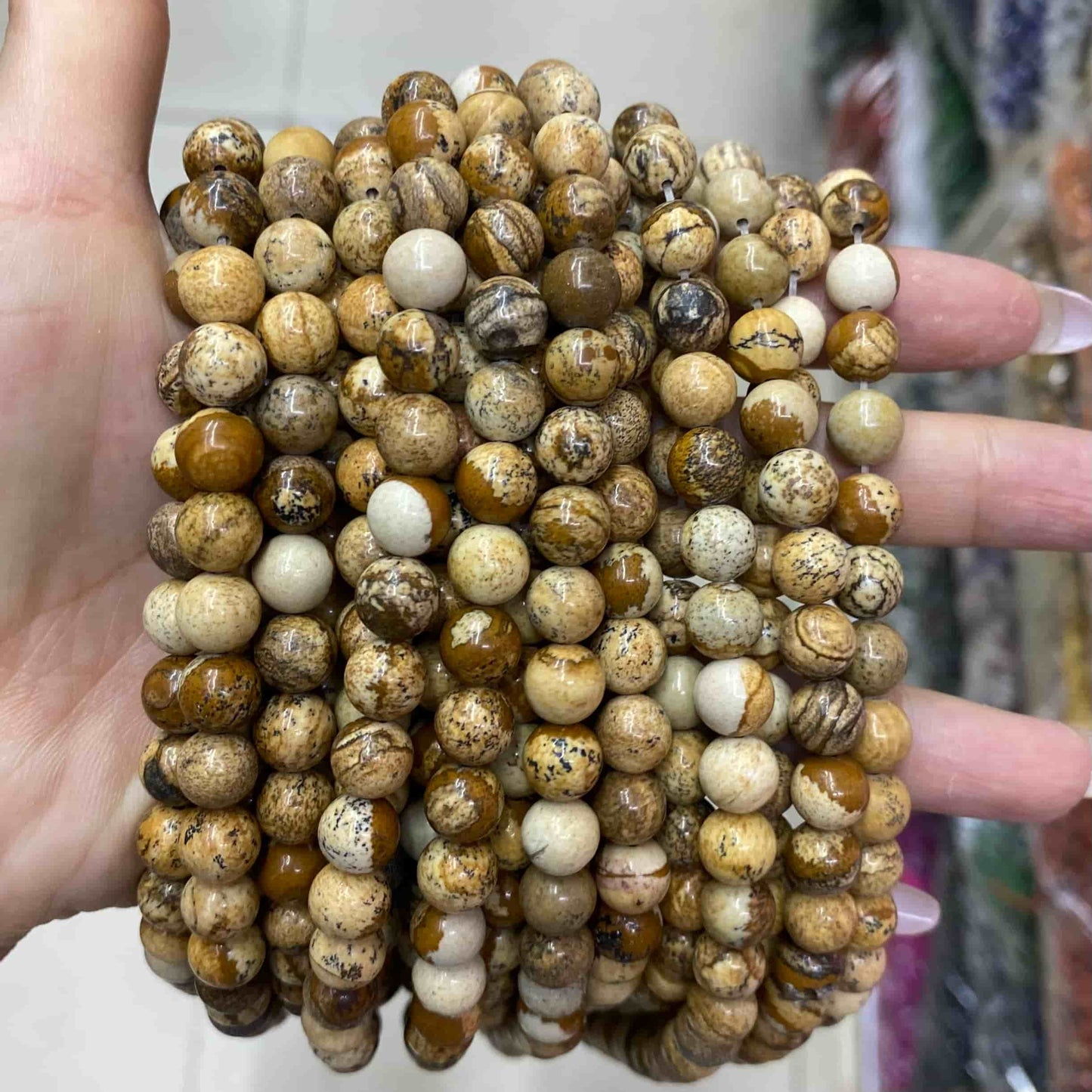 Round Smooth Beads Crystal/Quartz/Jasper/Agate 4mm 6mm 8mm 10mm