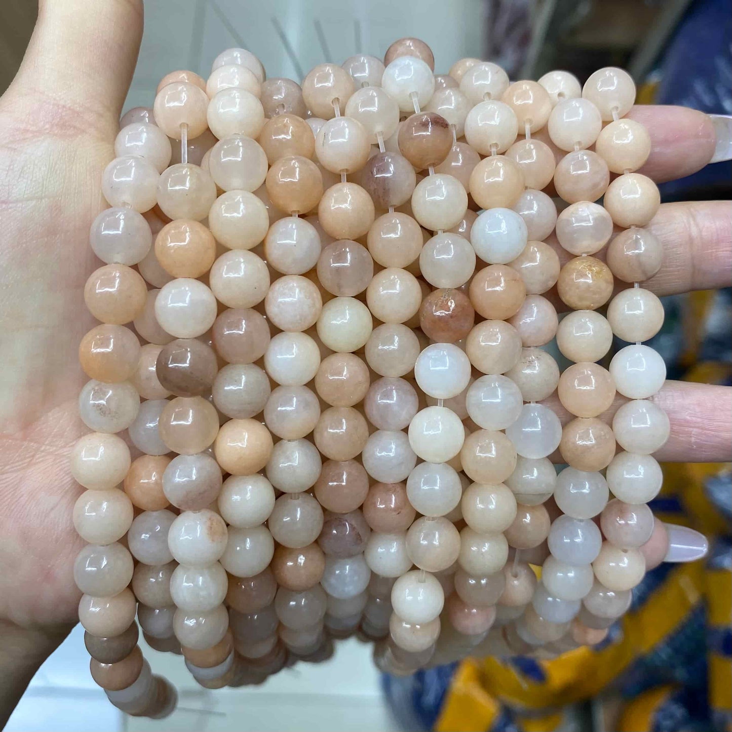 Round Smooth Beads Crystal/Quartz/Jasper/Agate 4mm 6mm 8mm 10mm