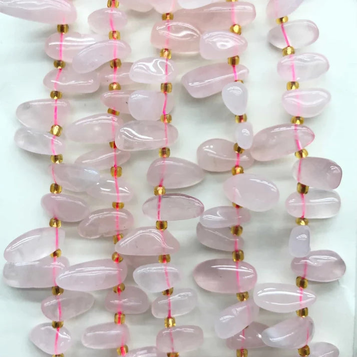 Freeform Chip Rose Quartz Beads