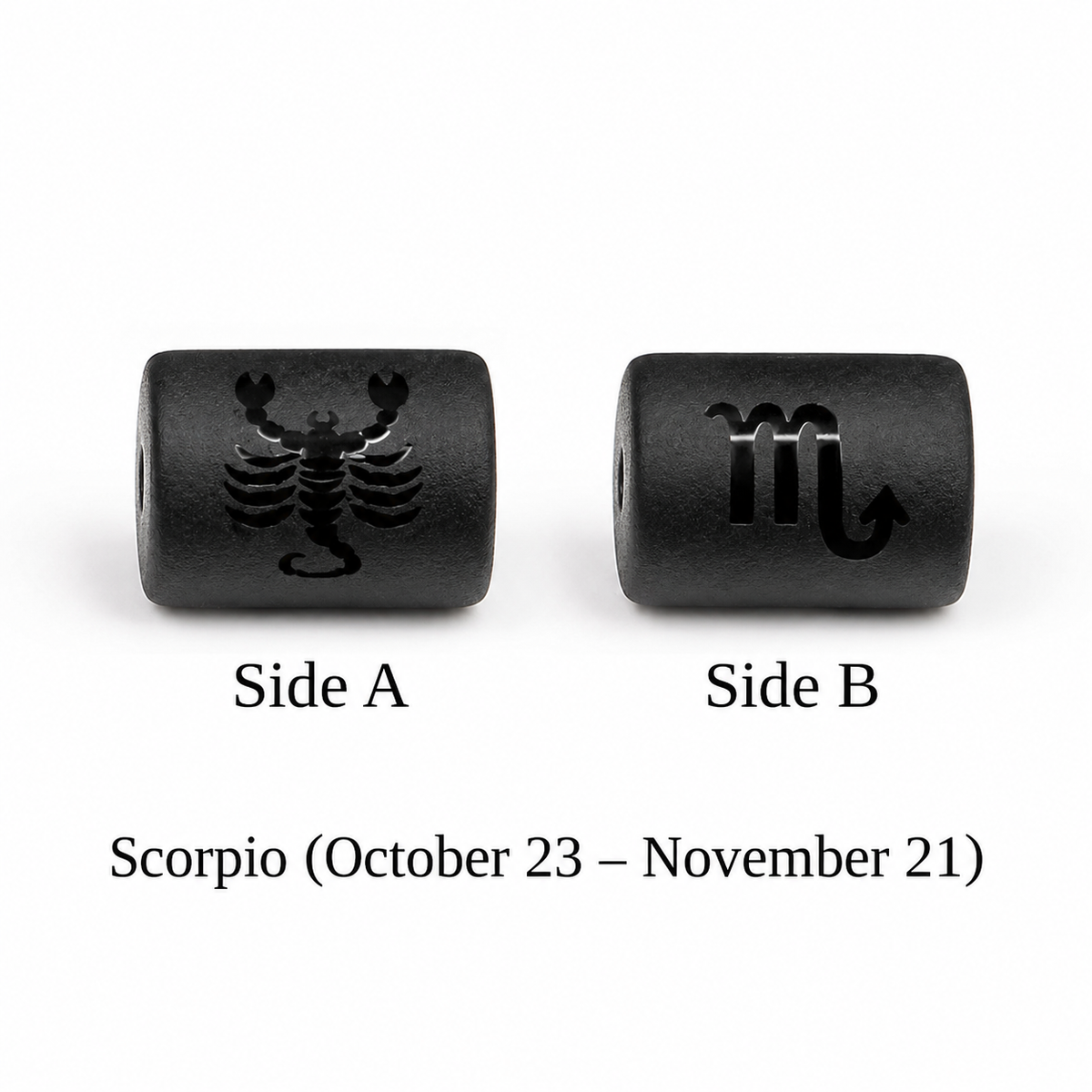 Zodiac Signs Black Onyx Spacer Finding for DIY Jewelry Making 10x14mm