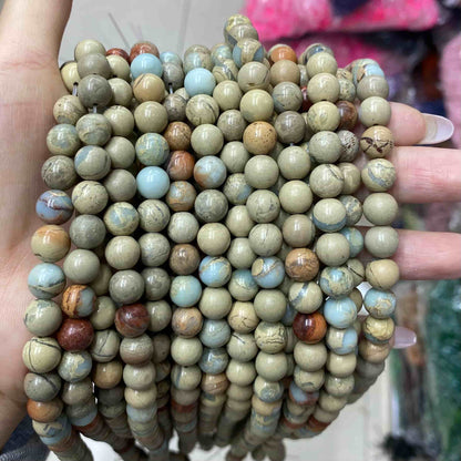 Round Smooth Beads Crystal/Quartz/Jasper/Agate 4mm 6mm 8mm 10mm