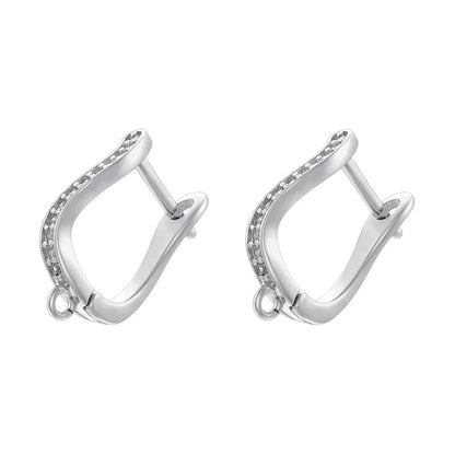 18K Golden Plated Earwire Clasp Earring Hook Accessory 1 Pair