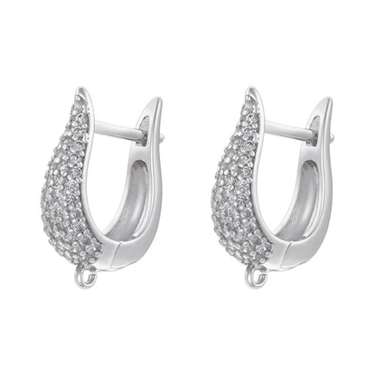 18K Golden Plated Earwire Clasp Earring Hook Accessory 1 Pair