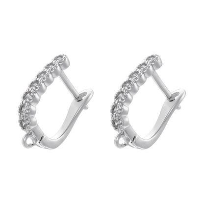 18K Golden Plated Earwire Clasp Earring Hook Accessory 1 Pair