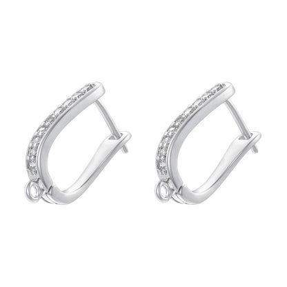 18K Golden Plated Earwire Clasp Earring Hook Accessory 1 Pair