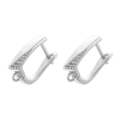 18K Golden Plated Earwire Clasp Earring Hook Accessory 1 Pair