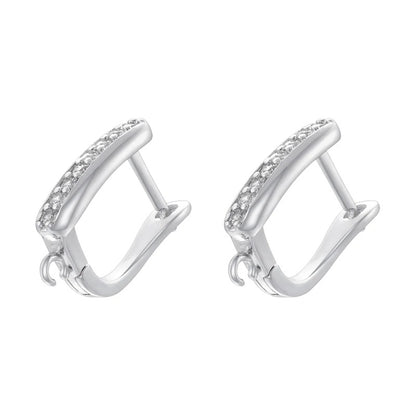 18K Golden Plated Earwire Clasp Earring Hook Accessory 1 Pair