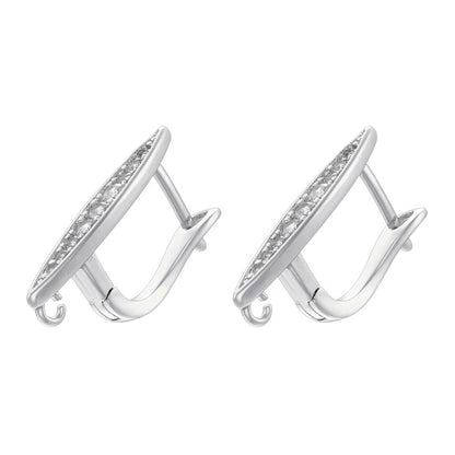 18K Golden Plated Earwire Clasp Earring Hook Accessory 1 Pair