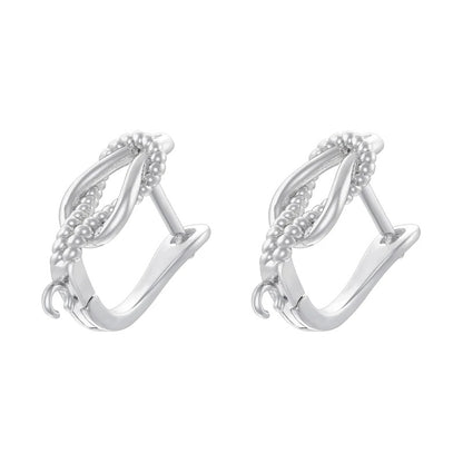18K Golden Plated Earwire Clasp Earring Hook Accessory 1 Pair