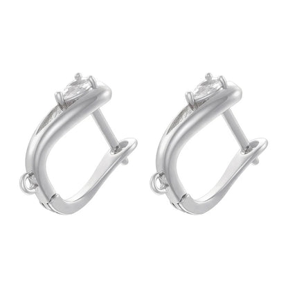 18K Golden Plated Earwire Clasp Earring Hook Accessory 1 Pair