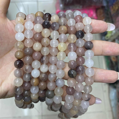 Round Smooth Beads Crystal/Quartz/Jasper/Agate 4mm 6mm 8mm 10mm