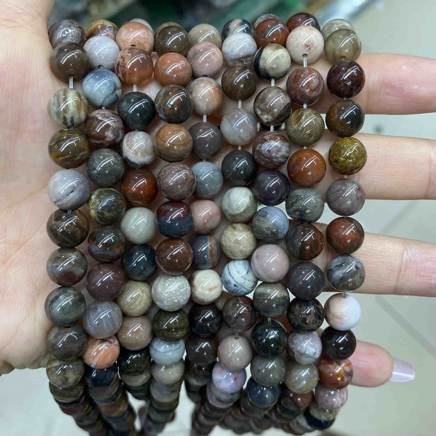Round Smooth Beads Crystal/Quartz/Jasper/Agate 4mm 6mm 8mm 10mm
