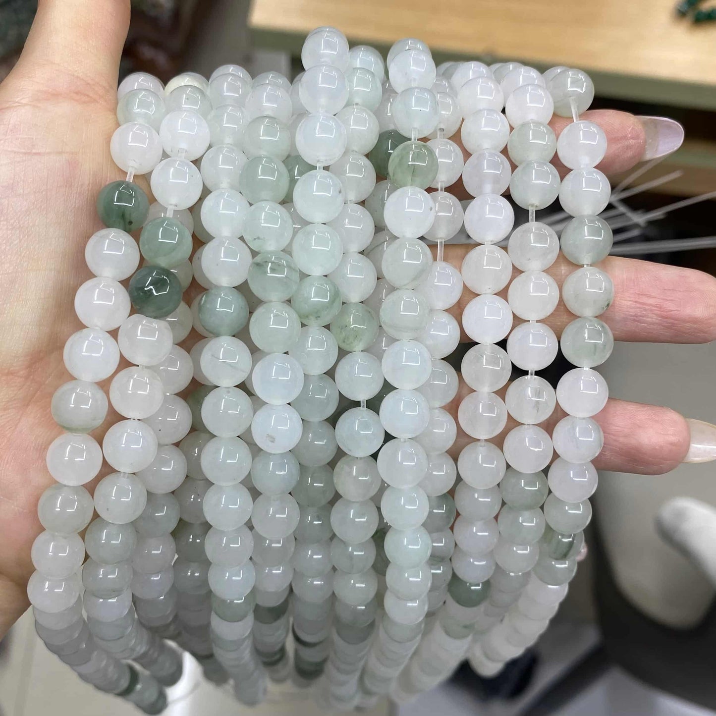 Round Smooth Beads Crystal/Quartz/Jasper/Agate 4mm 6mm 8mm 10mm