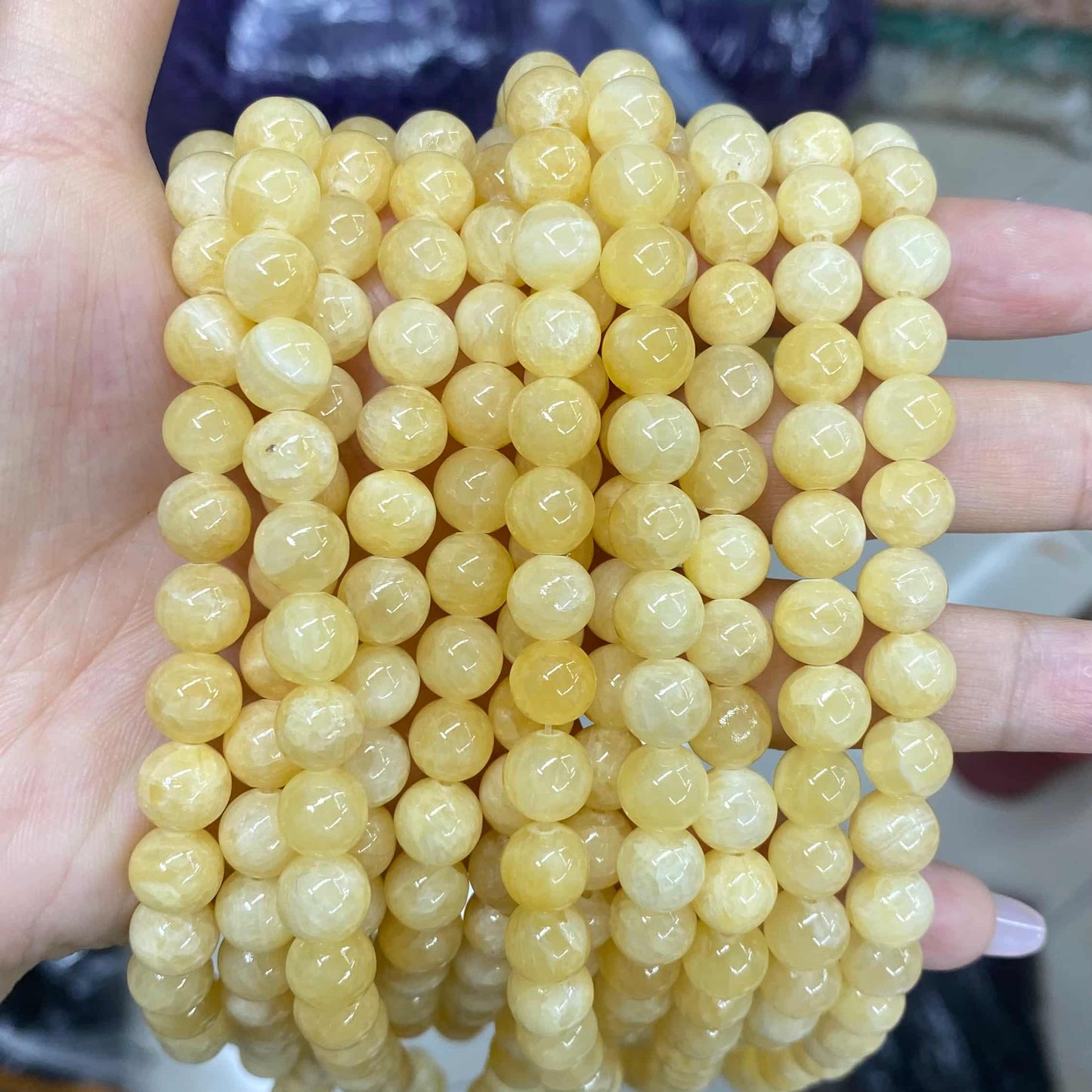 Round Smooth Beads Crystal/Quartz/Jasper/Agate 4mm 6mm 8mm 10mm