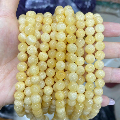 Round Smooth Beads Crystal/Quartz/Jasper/Agate 4mm 6mm 8mm 10mm