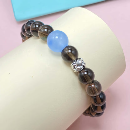 Smoky Quartz to Help Lower Stress & Anxiety Level Crystal Bracelet